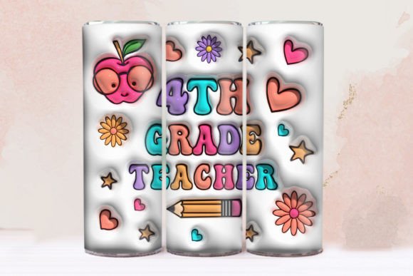 4th Grade Teacher 3D Tumbler