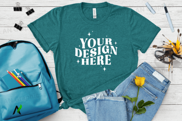 Bella Canvas 3413 Female Mockup - 099: A Professional Tool for T-Shirt Design Presentation