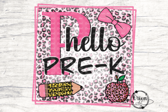 Hello Pre Kindergarten Pink Leopard PNG: A Versatile Asset for Creative and Educational Projects
